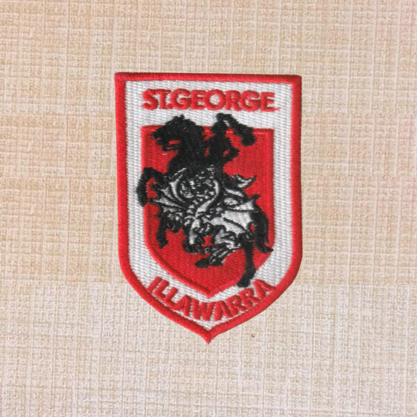 St George Dragons Illawarra NRL Logo Embroidered Iron On Patches
