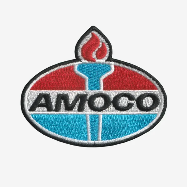 Amoco Logo Embroidered Iron On Patch Amoco Logo Embroidered Iron On Patch