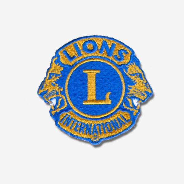 Lions Club Logo Embroidered Iron On Patches
