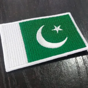 Pakistan Flag Embroidered Iron On Patches - Image 4