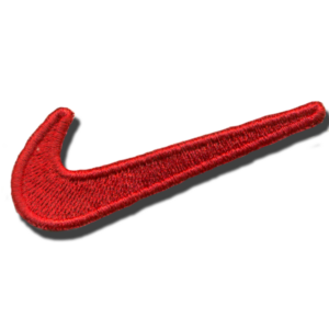 Red Nike Swoosh Embroidered Iron On Patches