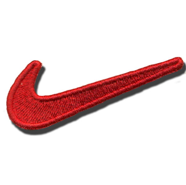 Red Nike Swoosh Embroidered Iron On Patches Red Nike Swoosh Embroidered Iron On Patches