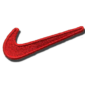 Red Nike Swoosh Embroidered Iron On Patches