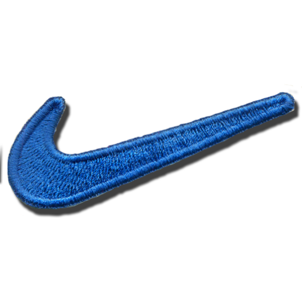 Royal Blue Nike Swoosh Embroidered Iron On Patches
