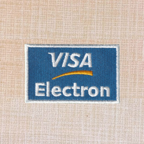 VISA Electron Logo Embroidered Iron On Patch