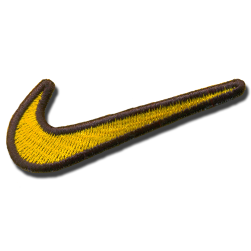 Yellow and Black Nike Swoosh Embroidered Iron On Patches Yellow and Black Nike Swoosh Embroidered Iron On Patches