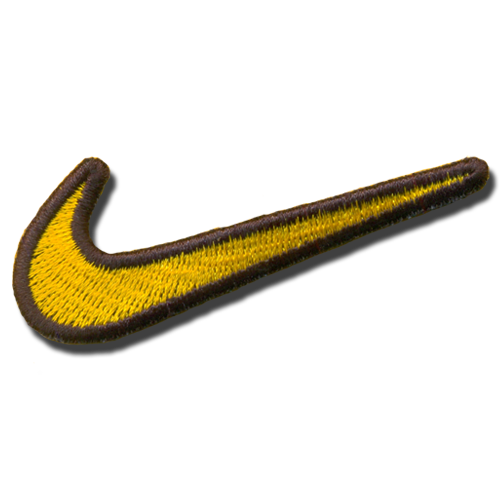 Yellow and Black Nike Swoosh Embroidered Iron On Patches Yellow and Black Nike Swoosh Embroidered Iron On Patches