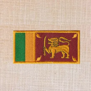 Sri Lanka Flag Embroidered Iron On Patch