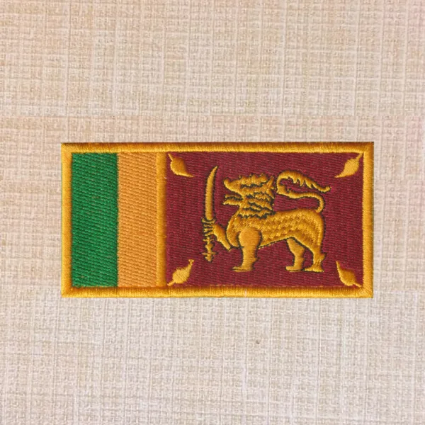 Sri Lanka Flag Embroidered Iron On Patch
