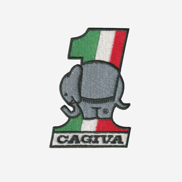 Ducati Elephant Logo Embroidered Iron On Patch Ducati Elephant Logo Embroidered Iron On Patch