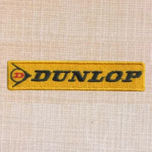 Dunlop Tyres Logo Embroidered Iron On Patch