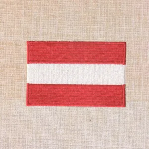Austria Flag Embroidered Iron On Patch