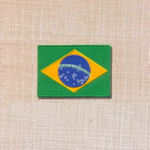 Brazil's Flag Embroidered Iron On Patch