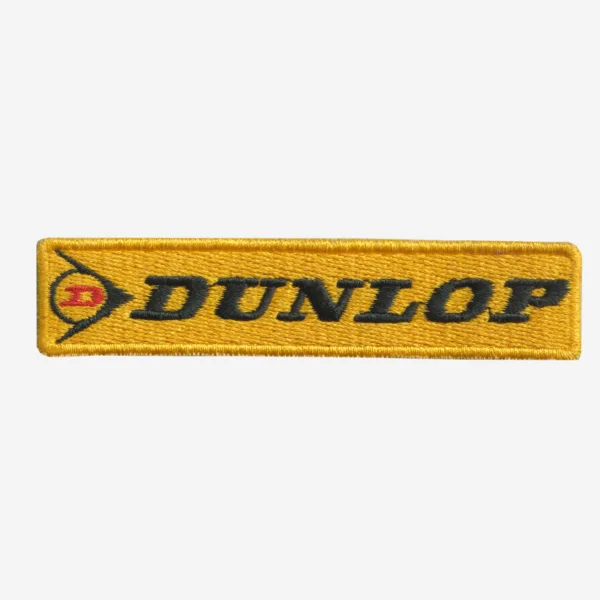 Dunlop Tyres Logo Embroidered Iron On Patch Dunlop Tyres Logo Embroidered Iron On Patch