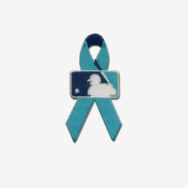 MLB Father’s Day Blue Ribbon Breast Cancer Logo Embroidered Iron On Patches MLB Father’s Day Blue Ribbon Breast Cancer Logo Embroidered Iron On Patches