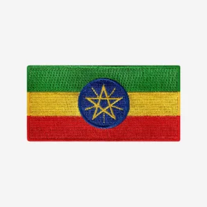 Ethiopia Flag Embroidered Iron On Patch