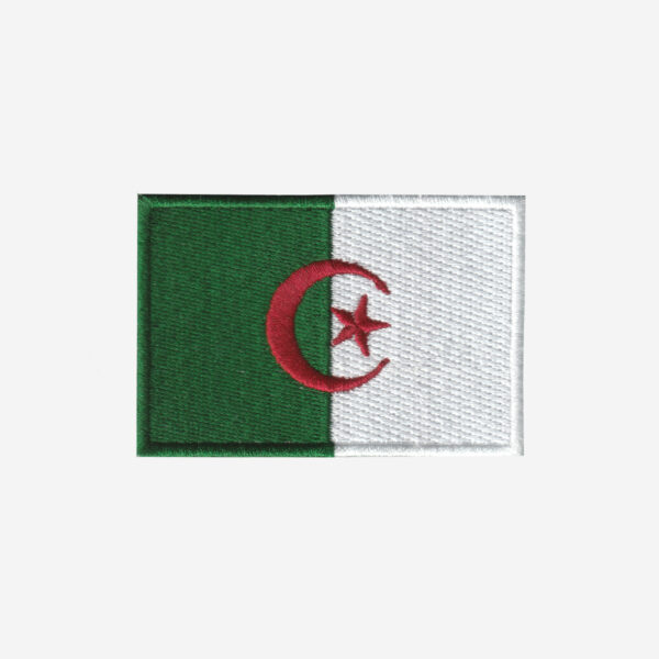 Algeria Flag Embroidered Iron On Patch Algeria Flag Embroidered Iron On Patch
