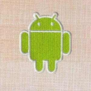 Android Logo Embroidered Iron On Patch