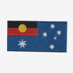 Australian Flag with Aboriginal Flag Embroidered Iron On Patch
