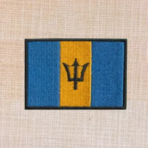 Barbados Flag Embroidered Iron On Patch