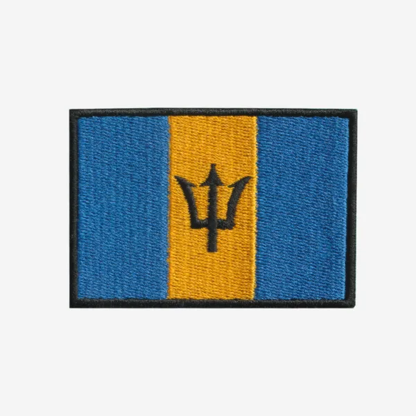 Barbados Flag Embroidered Iron On Patch Barbados Flag Embroidered Iron On Patch