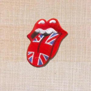 Big Tongue Lips Union Jack England Flag Embroidered Iron On Patches