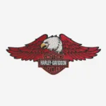 Harley Davidson Logo with Eagle Embroidered Iron On Patch