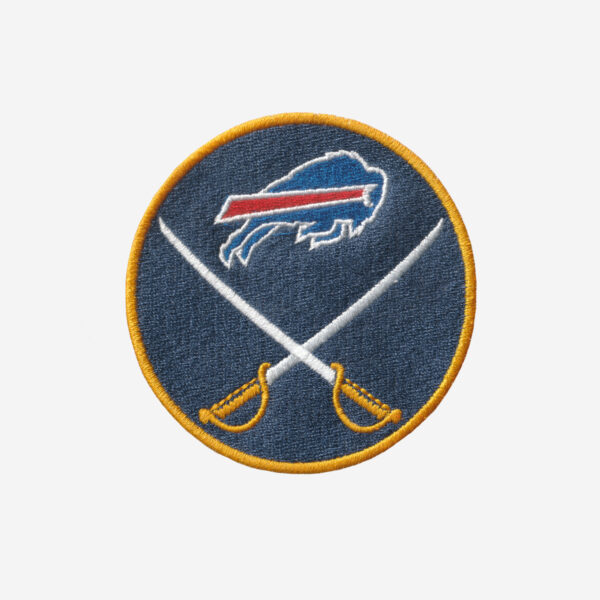 Buffalo Sabres and Bills Logo Embroidered Iron On Patch Buffalo Sabres and Bills Logo Embroidered Iron On Patch