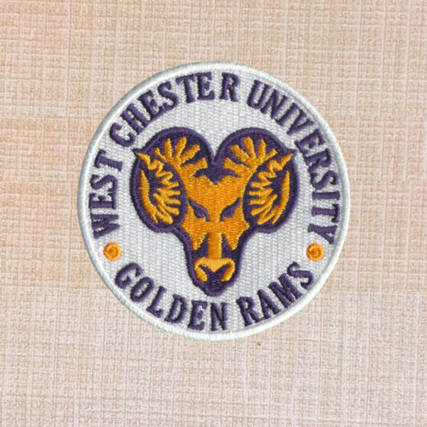 West Chester Golden Rams Football Team Logo Embroidered Iron On Patch