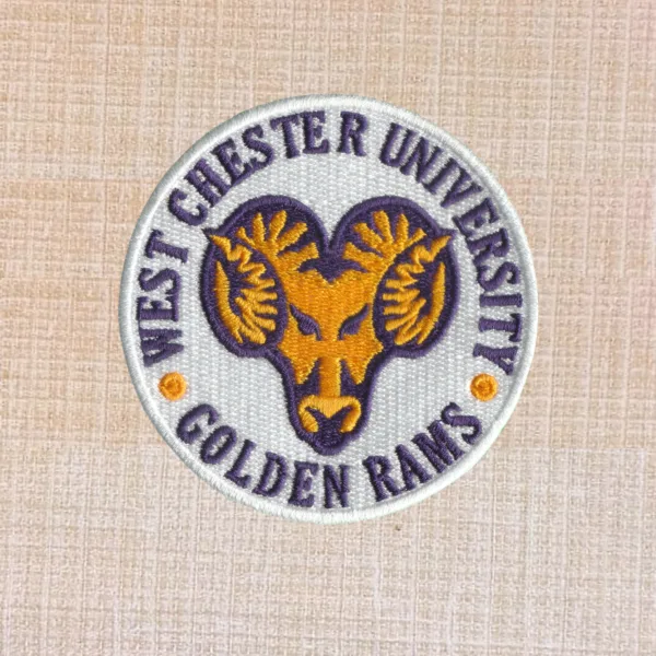 West Chester Golden Rams Football Team Logo Embroidered Iron On Patch