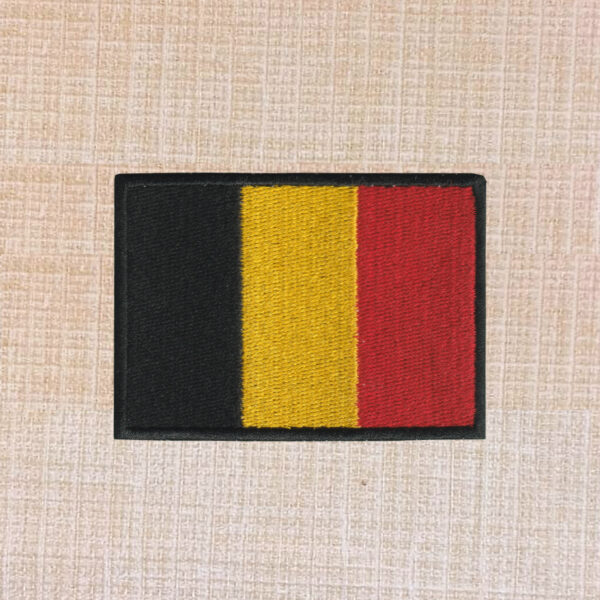 Belgium Flag Embroidered Iron On Patch