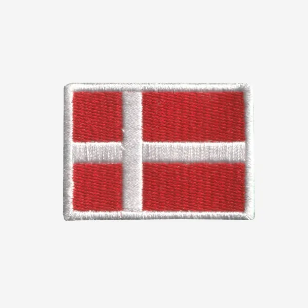 Denmark Flag Embroidered Iron On Patch