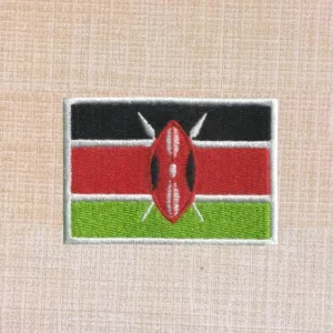 Flag of Kenya Embroidered Iron On Patch