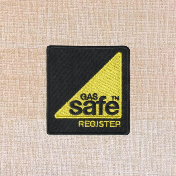 Gas Safe Logo Embroidered Iron On Patch