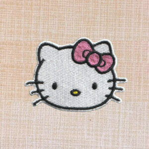 Hello Kitty Face Embroidered Iron On Patch
