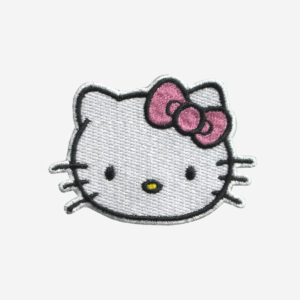 Hello Kitty Face Embroidered Iron On Patch