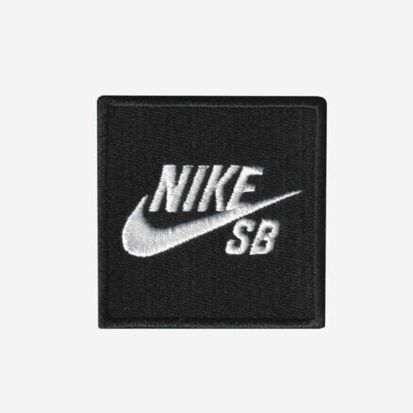NIKE SB Logo Embroidered Iron On Patch Black NIKE SB Logo Embroidered Iron On Patch