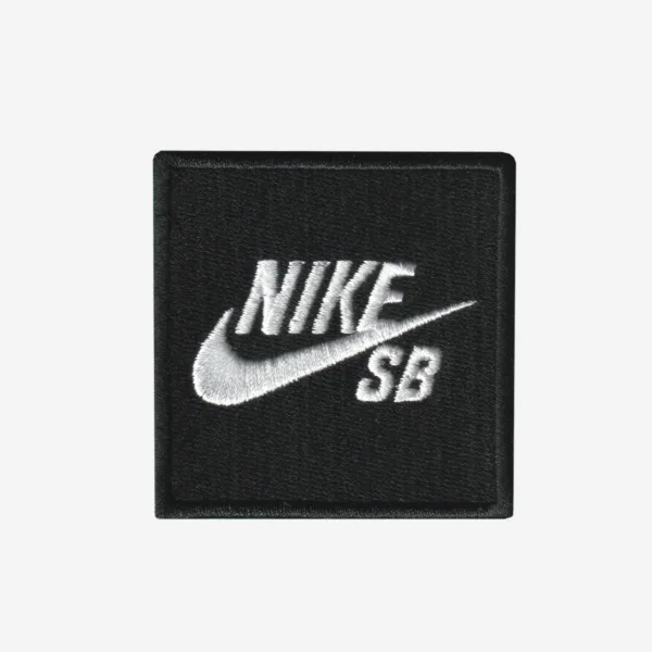 NIKE SB Logo Embroidered Iron On Patch Black NIKE SB Logo Embroidered Iron On Patch