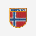 Norway Flag Crest Decal Embroidered Iron On Patch