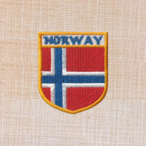 Norway Flag Crest Decal Embroidered Iron On Patch
