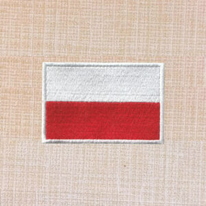 Poland Flag Embroidered Iron On Patch