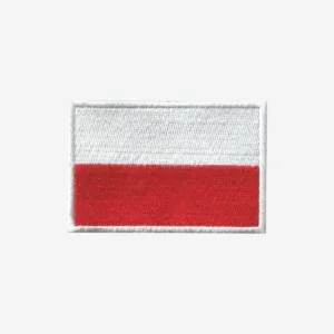 Poland Flag Embroidered Iron On Patch