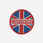 Round London Flag Embroidered Iron On Patch