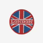 Round London Flag Embroidered Iron On Patch