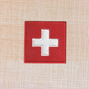 Switzerland Flag Embroidered Iron On Patch