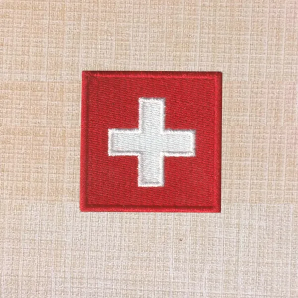 Switzerland Flag Embroidered Iron On Patch