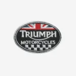 Triumph Logo with England Flag Embroidered Iron On Patch