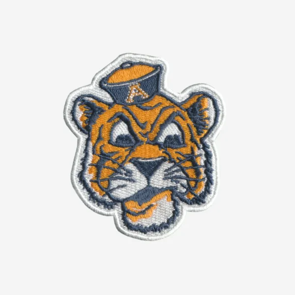 Vintage Auburn Tiger Logo Embroidered Iron On Patch