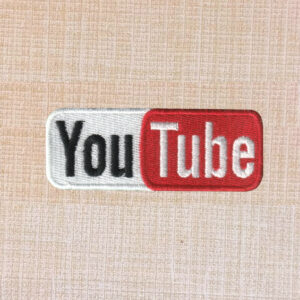 You Tube Logo Embroidered Iron On Patch