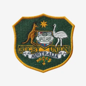 Australia Wallabies Rugby logo embroidered iron-on patch for fan clothing and accessories.
